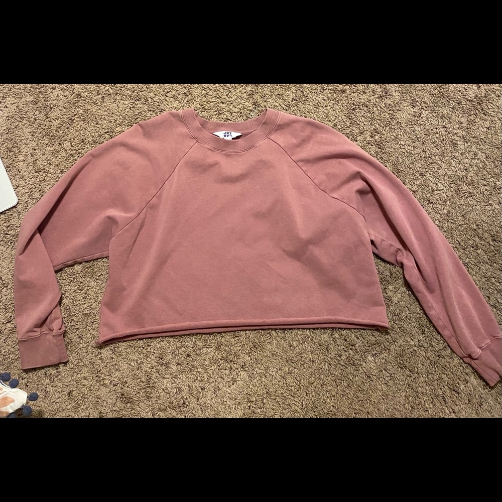 Pink Cropped Crewneck